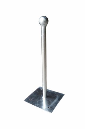 Parkeerpaal aanhanger, 50mm kogel, 500mm hoog op plaat
