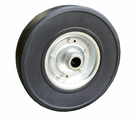 Spare wheel metal rim solid rubber tyre 220x60mm.