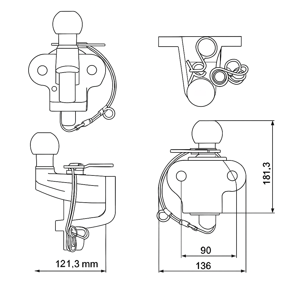 Towball combined double version 3,5ton