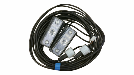 Front  lamp white set110x50mm. 5W.12V +Cable