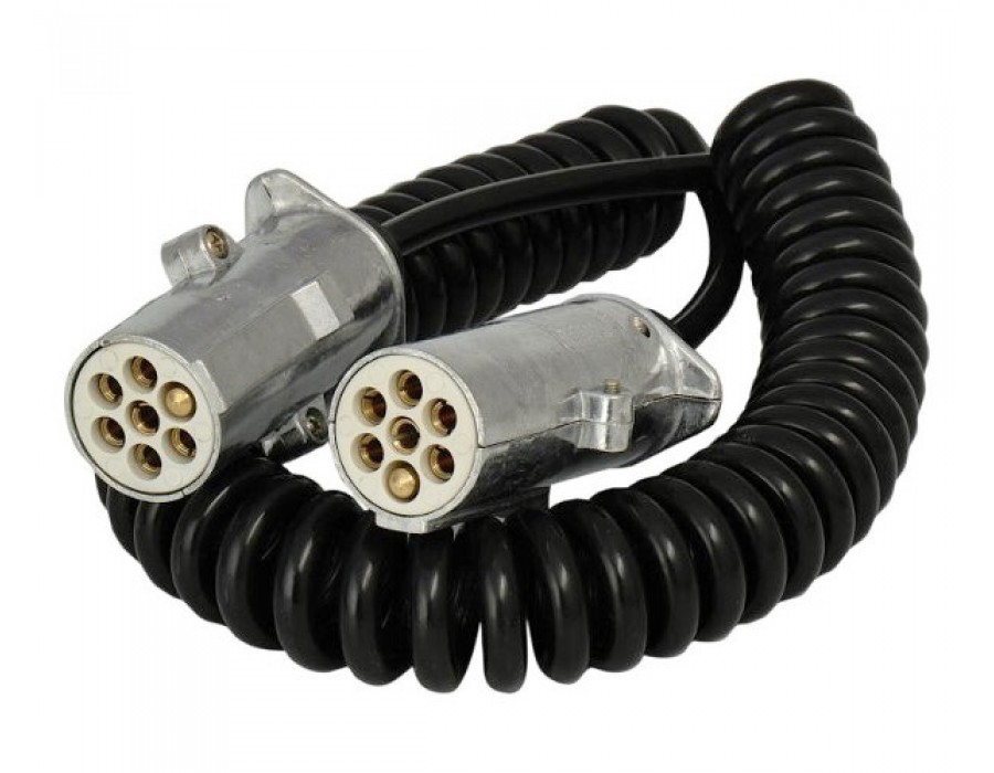 Spiral cable metal 24V 7 pin