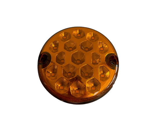 Rückleuchte Ø95mm. 3F. 63 LED 24V. Orange