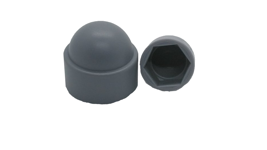 Grey nut cap M5, spanner size 8 - per 100pcs