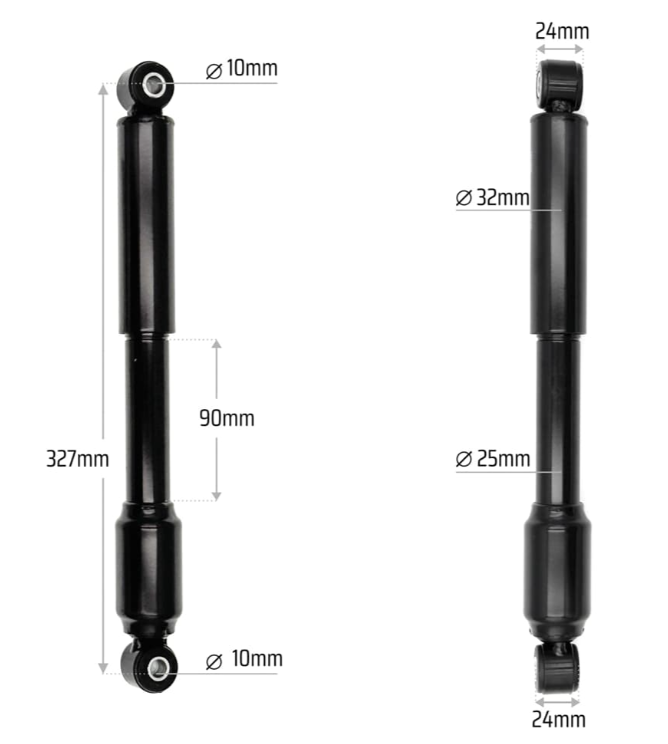 Damper as ALKO 2,0VB 327mm