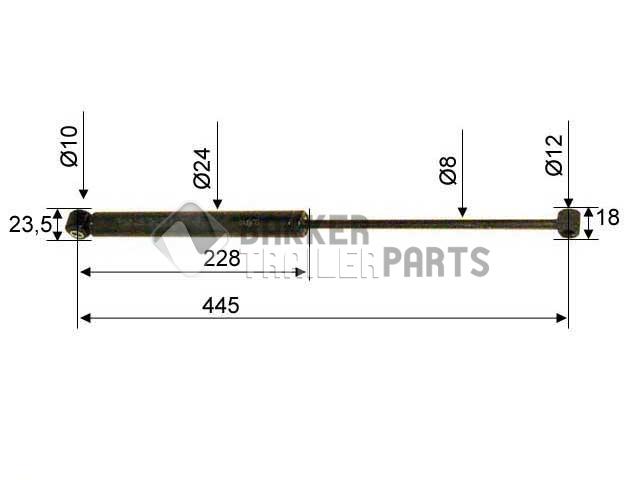 Oplooprem demper ALKO 251S 350mm