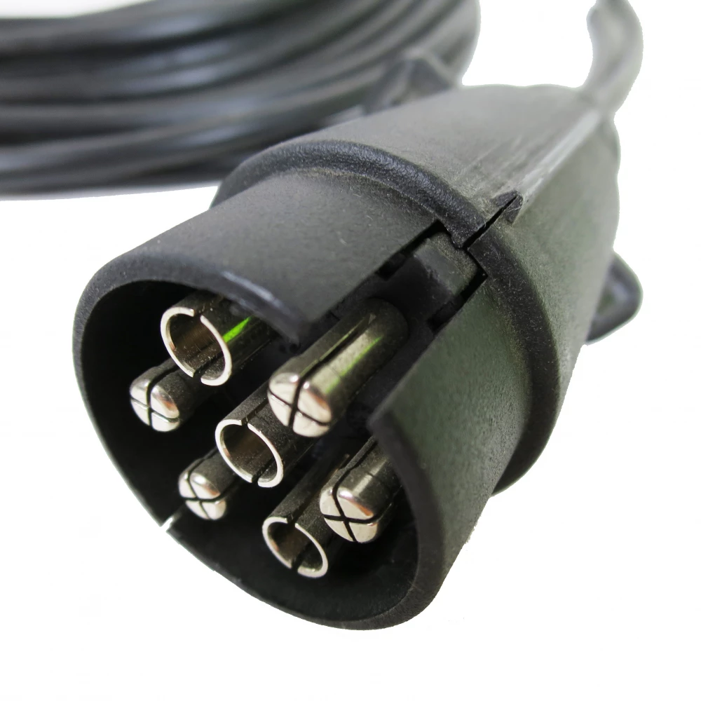 Cable set  7,5m.  7p. plug / 2x2m. DC 